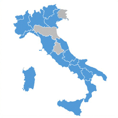 All regions excluded Emilia Romagna - Umbria - Friuli Venezia Giulia
